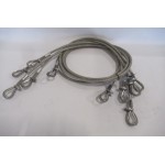 Staalkabel 8 mm RVS met Kousen, lengte 2 meter. Unused.